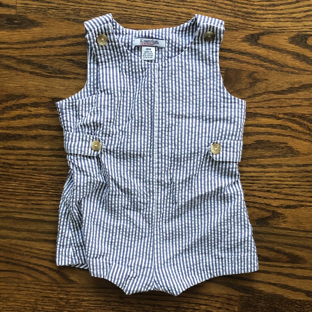 Kite strings 18 months seersucker stripe onesie